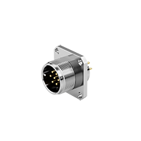EN07 6+PE Male Flange Panel Connector