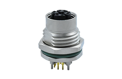 M12 X CODING 8P/F FORNT MOUNT CONNECTOR