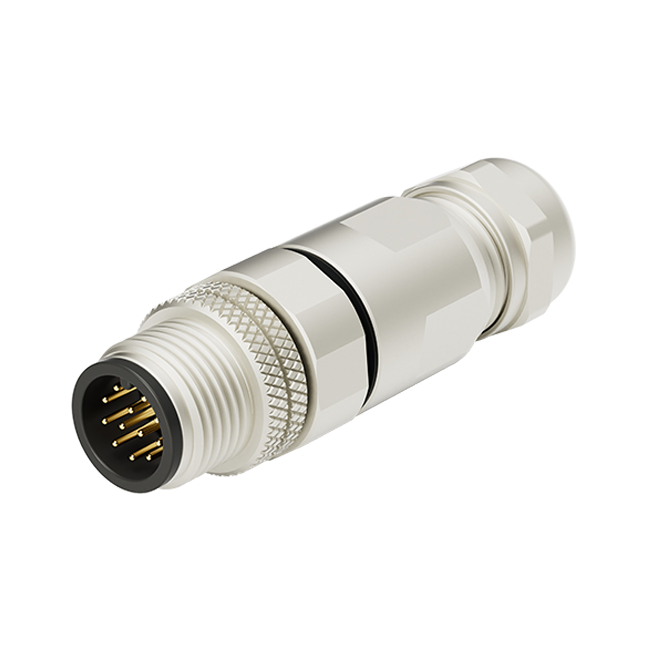 M12 A-Coding 12Pins Male Straight Assembly Connector