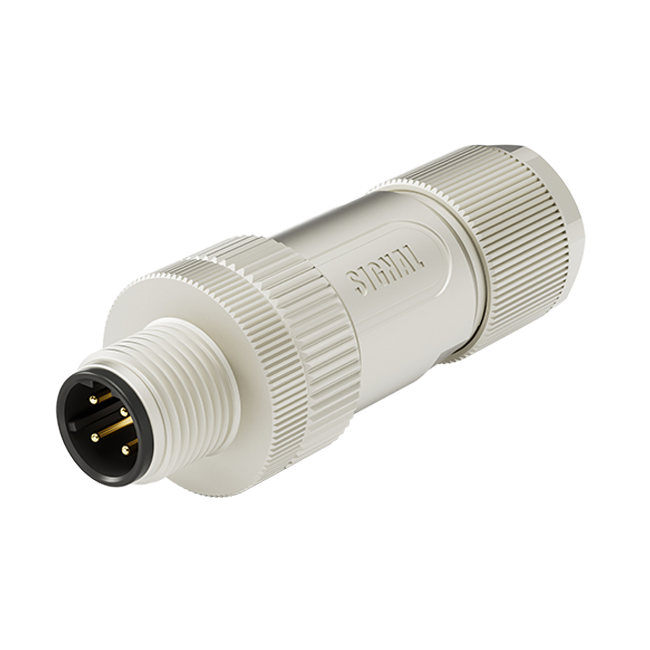 M12 D-Coding 4Pins Male Assembly Connector