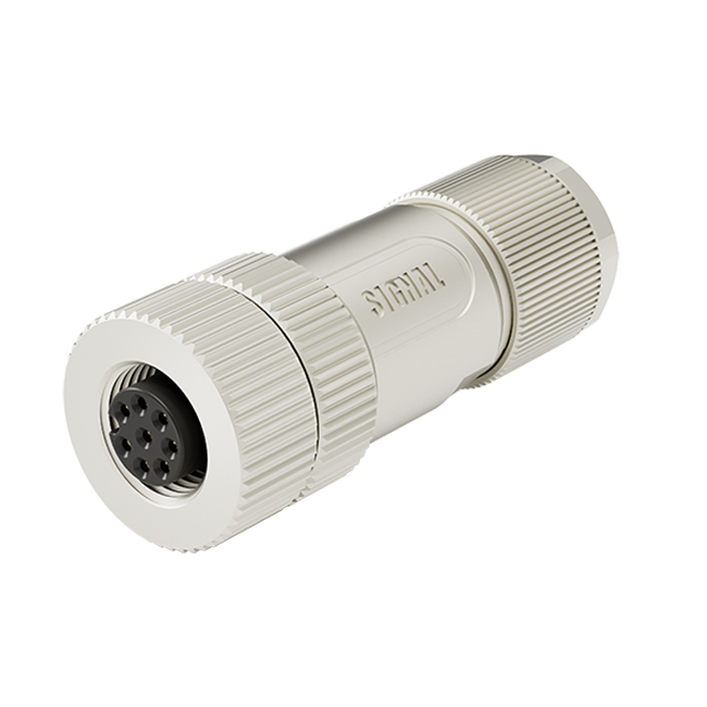 M12 A-Coding 8Pins Female Assembly Connector