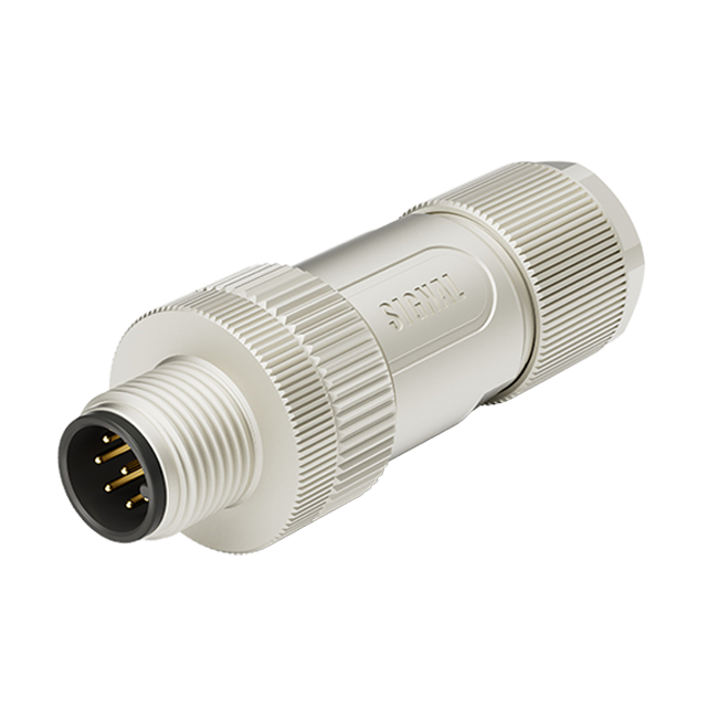 M12 A-Coding 8 Pins Male Assembly Connector