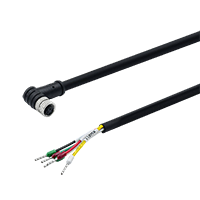 M8 D-Coding 4Pins Female Right Angle Cable