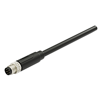M8 A-Coding 6Pins Male Straight Cable