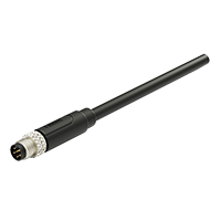 M8 A-Coding 5Pins Male Straight Cable,L=2M