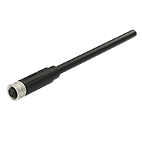 M8 A-Coding 4Pins Female Straight Cable