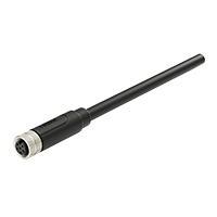 M8 A-Coding 5Pins Female Straight Cable,L=1M