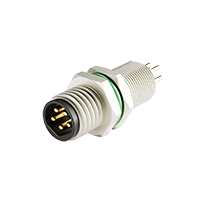 M8 B-Coding 5Pins Male Straight Panel Connector