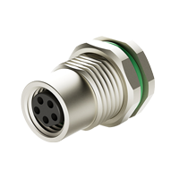 M8 B-Coding 5Pins Female Panel Connector