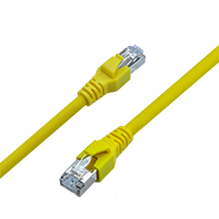 Molded Cat6A Cable: RJ45 Male Straight to RJ45 Male Straight, Length 1m
