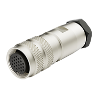 M16 24pins female assembly connector(solder)