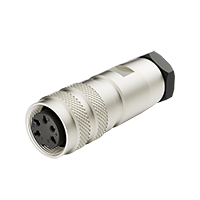 M16 5pins female assembly connector(solder)