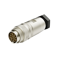 M16 12pins male assembly connector(solder)