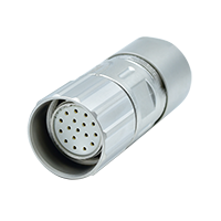 M23 19Pins Female Straight Assembly Connector