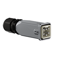 Heavy-Duty Connector - Size 3A Top-Entry Single-Lever Plug (Male)