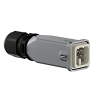 Heavy-Duty Connector - Size 3A Top-Entry Single-Lever Plug (Male)