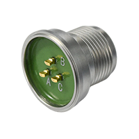 Glass Textile Series Stainless Steel 3 Cores Male Panel Socket
