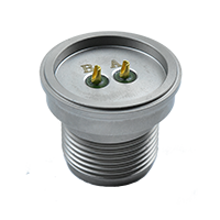 Glass Textile Series Stainless Steel 2 pole male panel socket