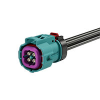 MINI FAKRA FEMALE(R-MF) FOR RG174, RTK031 CONNECTOR(Waterproof) Quad 