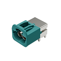 Double MINI FAKRA(R-MF) Right Angle Plug PCBConnector