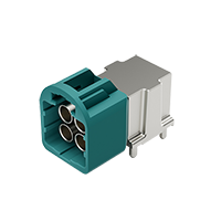 Quad MINI FAKRA(R-MF) Right Angle Plug PCB Connector