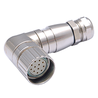 M23 9Pins Female Right Angle Assembly Connector