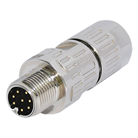 M12 A-Coding 8Pins Male Straight Assembly Connector
