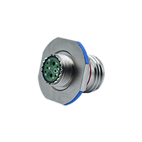 Aluminum panel-mount male connector