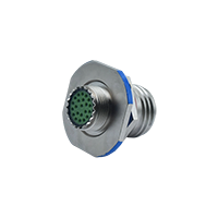 Aluminum panel-mount male connector