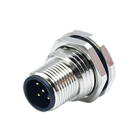 M12 A-Coding 5Pins Male Front Mount Connector
