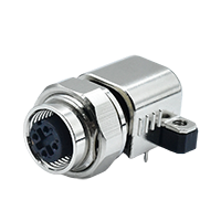 M12 D-Coding 4Pins Female Front Mount Connector